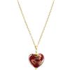 Venetiaurum - Catenina con Cuore Rosso 12mm in Vetro Originale di Murano e Argento 925 - Gioiello made in Italy certificato