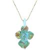 Handmade Venetiaurum - Collana Con Pendente a Croce In Vetro Originale Di Murano E Argento 925 - Gioiello Made In Italy Certificato