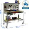 Simonrack SIMONWORK MOBILE BT3 BOX 1500 GALVA/LEGNO Banco da lavoro in metallo