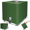 MaxAwe Copertura per Serbatoio IBC, Telo Verde 420D con Cerniera e Velcro, 120 x 100 x 116 cm di Copertura Protettiva per Contenitore IBC, Impermeabile e Protezione UV per Serbatoio di Acqua Piovana