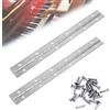 Puedno Nastro per pianoforte in acciaio inox, 2 cerniere per pianoforte, 30 cm, cerniera per asta in acciaio inox, con 24 viti per pianoforti e ante dell'armadio