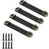CONPHERON 4 pezzi Retrò Maniglie in Pelle per Mobili Maniglia per Porte Antico Pelle Maniglia Dell'Armadio Cassetti Armadietti Manopole Pomelli Armadio Tiretti 96 mm