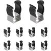 sourcing map 10 staffe di supporto a U T4, clip per tubo fluorescente a LED in acciaio inossidabile, morsetti per tubi di supporto per lampadine, accessori di montaggio per asta di lampadine da 9,8 mm