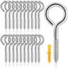 Flomiara Viti a occhiello in acciaio inox 304, 20 pezzi, con occhielli a vite M3-40 mm