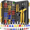 DxCRIMP Kit Pinza Crimpatrice Puntalini 0,25-25mm² 32 Misure e Spellafili