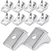 HOMSFOU 10 supporti per mensole in acciaio per armadi e vetrine | Clip in metallo, robusti supporti per scaffali e vetrine, facili da installare, per cucine e uffici