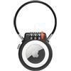 UP Security AirTag - Supporto con lucchetto a combinazione, compatibile con Apple AirTag, custodia antifurto in metallo per localizzatore GPS, per bagagli, valigie, zaini, armadietti, sicuro da