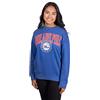Ultra Game NBA Official Women's Extra Soft Fleece Distressed Oversized Pullover Sweatshirt, Philadelphia 76ers, Team Color, Small