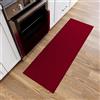 Ottomanson Passatoia a tinta unita, collezione Ottohome, fondo in gomma, 67 cm x 183 cm, colore: Rosso