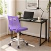 FurnitureR Home Office Sedia Ergonomico Regolabile Alza Rolling Computer Executive Sedia per Home Office Studio, Viola F