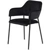 Selsey - Sedia imbottita, 82 x 54 x 55 cm, colore: Nero