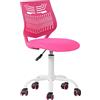 FurnitureR Sedia da casa ufficio ergonomica regolabile Rolling Computer Executive Sedia per casa, ufficio, studio, rosa F
