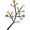 Kare Design appendiabiti Bubble Tree Metallic, multicolore, 112 cm, a forma di albero, 14 ganci, per giacche, borse, accessori, zona ingresso, corridoio, sala