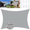 MULEVIP Vela Ombreggiante Impermeabile, 3x4m Vele Ombreggianti, Protezione UV Tenda A Vela, Vela Ombreggiante, Tenda A Vela per Esterno per Giardino, Balcone, Piscina, Grigio