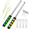 DabbOo 2 Pezzi Pubblicitaria Asta Bandiera Telescopica per Bandiere Personalizzata con Asta può Essere Utilizzato per Aste per Bandiere Guide Turistiche Campeggio(Giallo+Verde)