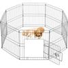 Yaheetech Recinto per Cani 8 pz 52 x 61 cm Conigli Cuccioli Animali Domestici da Interno Esterno Giardino in Ferro Recinzione