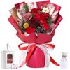 Emibele Fiori per Consegna Prime, Bouquet Fiori Conservati, Rose Rosse Eterne Durano 3 A 5 Anni, Compleanno San Valentino Festa Mamma Regali Fiori per Lei Donne Moglie Mamma Nonna