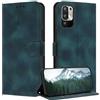 ZONNAVI Cover per Xiaomi Redmi Note 10 5G, [Blocco RFID] Custodia a Libro in Pelle con Porta Carte, Flip Case Portafoglio Antiurto Cover per Redmi Note 10 5G (Verde Scuro)