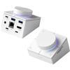 Hagibis Hub USB C con pulsanti di scelta rapida, docking station RGB Type-C con HDMI 4K@60Hz, PD 100W, USB-C 5Gbps, 2 USB3.0, 2.5G RJ45, AUX, SD3.0, Micro SD3.0 per MacBook iPad Pro Laptop (bianco)
