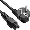 CLICK HELP Cavo di Alimentazione 1,8M per PC, Notebook, Computer Portatili, Stampanti Monitor, Schuko Angled a Presa Tripolare Trifoglio C5