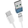 iMangoo Cavo USB C Carplay 1M per iPhone 16 15 Pro Max,45W Cavo USB C a USB C con Adattatore per Apple CarPlay e Android Auto,Cavo intrecciato ricarica rapida dati cavo adattatore per Samsung A25 A55 A35 A54