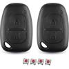 HooRLZ 2 pezzi Opel Vivaro Guscio Chiave per Opel Vivaro Renault Traffic Movano Nissan Kangoo Chiavi Renault Kangoo Chiave Auto Opel Vivaro Chiave di Ricambio Renault Telecomando - 2 Tasti
