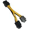 ZAHARA Cavo di alimentazione scheda grafica PCIE VGA per NVIDIA doppio 6 pin femmina a 8 pin maschio（sata to 6 pin, gpu pcie 8 pin vga）