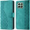 CaseGla Cover per Honor X6a / X6b / X6c PU Pelle Custodia Flip Turquesa