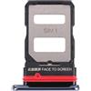 senza marchio Compatibile Per Xiaomi Mi 11T / 11T Pro 21081111RG Try tray Vassoio alloggio porta scheda Dual SIM Card NANO Sim 1 + SLOT SIM 2 slitta lettore CARD READER (Silver)