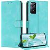 ZONNAVI Cover per Xiaomi Redmi Note 11 Pro 4G/5G, [Blocco RFID] Custodia a Libro in Pelle con Porta Carte, Flip Case Portafoglio Antiurto Cover per Redmi Note 11 Pro 4G/5G (Verde Menta)