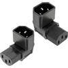 SEMINISMAR Adattatore di alimentazione da C14 a C13 IEC,C14 a C13 320 maschio a 90 gradi verso il basso angolo retto IEC femmina C13,2 PCS