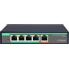 LINOVISION 4 porte Gigabit PoE Passthrough Switch e PoE Extender con ingresso 90W, IEEE802.3af/at/bt Repeator, PoE Booster 1 in 4 Out, Switch per telecamere IP e telefoni IP