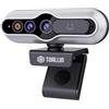 TOALLIN Webcam 2K con Windows Hello, riconoscimento facciale, 5 milioni di pixel, fotocamera per computer con autofocus, webcam USB con microfono e otturatore per la privacy