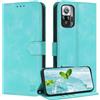 ZONNAVI Cover per Xiaomi Redmi Note 10 Pro / 10 Pro Max, [Blocco RFID] Custodia a Libro in Pelle con Porta Carte, Flip Case Portafoglio Antiurto Cover per Redmi Note 10 Pro / 10 Pro Max (Verde Menta)