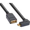 BIGtec Cavo dati USB OTG ad alta velocità, lunghezza 11 cm, adattatore con mini connettore di tipo B per prese di tipo A, adatto per smartphone e tablet, {Oro angolato}
