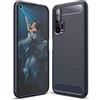 Cruzerlite Custodia per Honor 20 PRO, Cover per Honor 20 PRO, Carbon Fiber Texture DesignCover Anti-Scratch Shock Absorption Cover per Huawei Honor 20 PRO - Blu