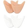 LifgWas 2 paia di protezioni per dita in gel di silicone, imbottitura morbida per scarpe da balletto, tacchi alti e scarpe da ballo, puntali traspiranti per alleviare il dolore e prevenire le vesciche (bianco