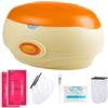 SWAWIS Scalda Paraffina Cera 200W Dispositivo di Paraffina Kit, Paraffina Mani Piedi, Paraffina Bagno di cera cui 2 x 450g paraffina Nutre la Pelle con Umidità, Arancione