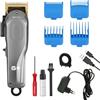 GAMMA+ Clipper Professionale Gamma+ G+310 |Tagliacapelli Uomo con Motore Rotativo DC Super Torque 6000 RPM | Lama Zero Gap Regolabile | Oltre 2 ore di Autonomia| 4 Pettini | Ricarica USB-C