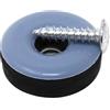 Adsamm® / 100 x scivoli in PTFE con vite / grigio azzurri / Ø 25 mm / tondi / pad in PTFE e gomma con vite / piedini protettivi per arredi Adsamm® Quality