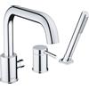 Duravit Circle robinetterie de baignoire à 3 trous, saillie 215 mm, montage sur bord de baignoire, chrome, CE5260000010, CE5260000010
