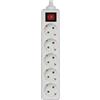 Emos - Ciabatta elettrica a 5 prese Schuko con interruttore, DG dc05 K p15 C