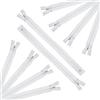 Trimz 50 cm (~ 20 Pollici) Bianco Chiusura Lampo unidirezionale con Denti da 4 mm 10 Pezzi, Poliestere, unità