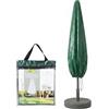 WELL HOME MOBILIARIO & DECORACIÓN Well Home - Copertura per parasole, lunghezza 175 cm, colore verde scuro, 100 g/mq, con cerniera