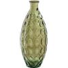 DRW Vaso da tavolo in vetro verde 13x13x31 cm