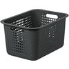 SmartStore Cestino portaoggetti in plastica riciclata da 13 l, con manici, colore tortora, impilabile e impilabile, senza BPA, cestino medio, 37 x 28 x 20 cm