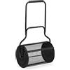 Relaxdays Rullo Spandiconcime Prato, Carrello 75 L per Semina Giardino, HLP: 118x68x40 cm, Spargi Semi e Concime, Nero