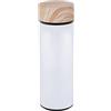 axentia Thermos con coperchio, 350 ml, bottiglia con colino da tè, in acciaio inox, bianco