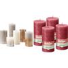 Bolsius Bundle of Bolsius Set regalo di candele rustiche - New Sparkle - 6 candele - Lunga durata + Bolsius Rustik Candele a pilastro - rosso - 4 pezzi - 13 x 7 cm - lunga durata di 60 ore