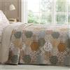Catherine Lansfield Copriletto trapuntato patchwork floreale 220x230 cm naturale